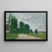 Path animated by the riverbank - Eugène Boudin — framed artwork on a wall