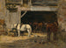 de la corte y la curia de un arrendador - Eugène Boudin — vista de la obra