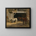 de la corte y la curia de un arrendador - Eugène Boudin — cuadro enmarcado en la pared