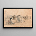 Crinolines en la Playa de Trouville - Eugène Boudin — cuadro enmarcado en la pared