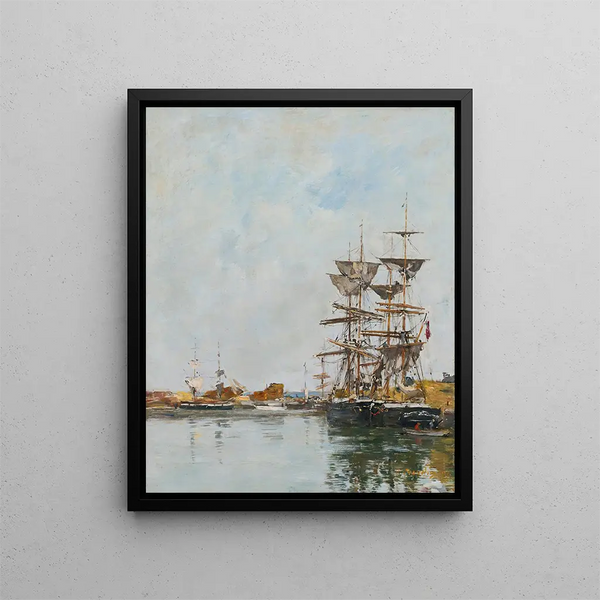 Deauville Le Bassin - Eugène Boudin — cuadro enmarcado en la pared