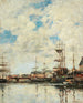Dunkerque sailboats quay - Eugène Boudin — artwork view