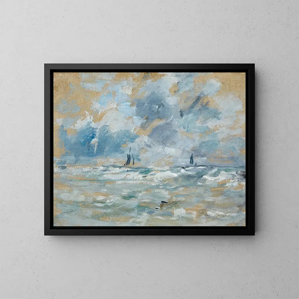 Efectos de nubes en alta mar - Eugène Boudin — cuadro enmarcado en la pared