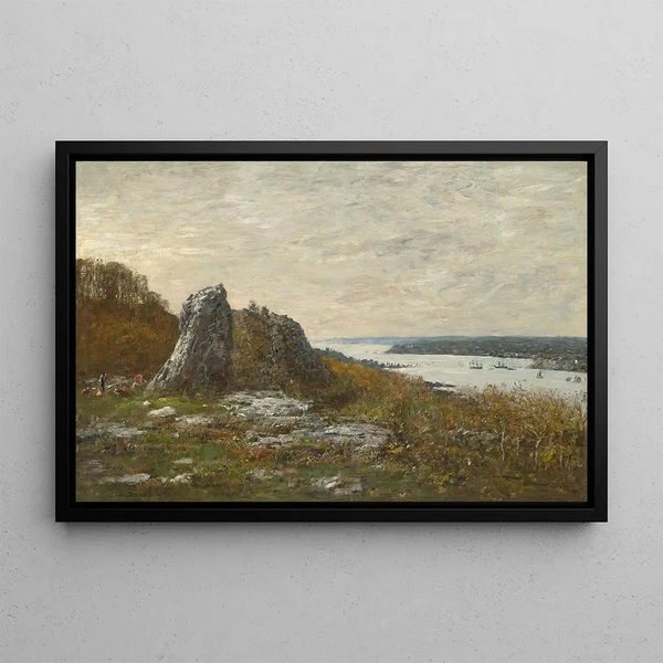 Environs de Brest, embouchure de l'Elorn - Eugène Boudin — framed artwork on a wall