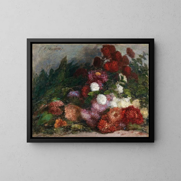 ramo de flores - Eugène Boudin — cuadro enmarcado en la pared