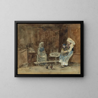 Eugne Boudin - Intrieur breton maternit.webp