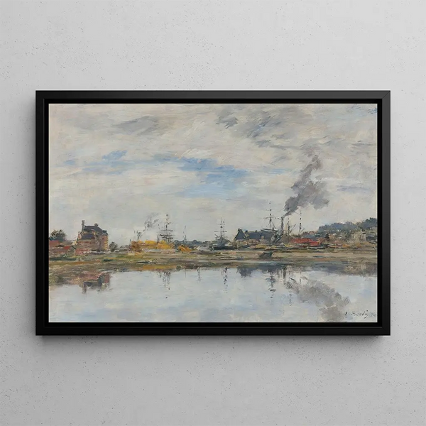 La Retenue Trouville - Eugène Boudin — framed artwork on a wall