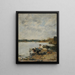 La Touques por la mañana - Eugène Boudin — cuadro enmarcado en la pared
