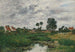 La casa del granjero, alrededores de Dunkerque (Conflicto de cas) - Eugène Boudin — vista de la obra