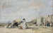 Dama en blanco en la playa de Trouville - Eugène Boudin — vista de la obra