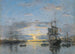 Le Havre, the foreport at sunset - Eugène Boudin — artwork view