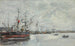 Le Havre, el puerto - Eugène Boudin — vista de la obra