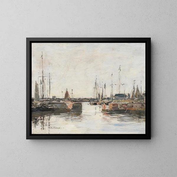 El pasadizo de Trouville - Eugène Boudin — cuadro enmarcado en la pared