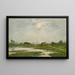Los bordes de la Touques durante las mareas altas - Eugène Boudin — cuadro enmarcado en la pared