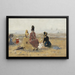 sobre la playa, Trouville - Eugène Boudin — cuadro enmarcado en la pared