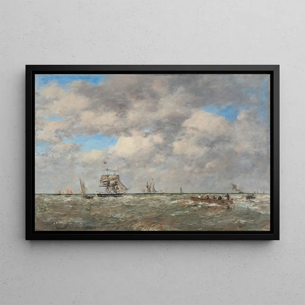 Eugne Boudin - Pleine mer Les lamaneurs.webp