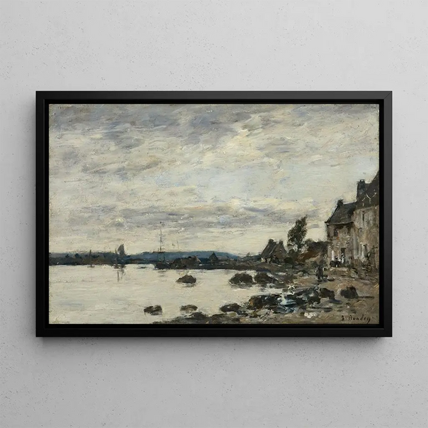 Rivage breton - Eugène Boudin — cuadro enmarcado en la pared