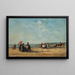 Beach scene (Conflict of case) - Eugène Boudin — framed artwork on a wall