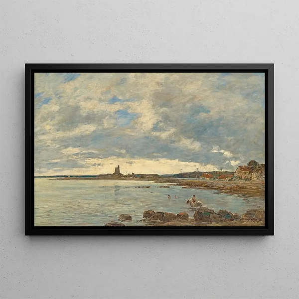 Saint-Vaast-la-Hougue - Eugène Boudin — cuadro enmarcado en la pared