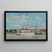 El Muelle en Amberes - Eugène Boudin — cuadro enmarcado en la pared