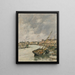 Trouville Painting, the port, low tide - Eugène Boudin — framed artwork on a wall