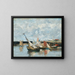 Barcas en Trouville, marea baja - Eugène Boudin — cuadro enmarcado en la pared