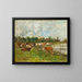 Cows in the meadow - Eugène Boudin — framed artwork on a wall