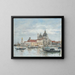 Venice, the Salute, Customs - Eugène Boudin — framed artwork on a wall