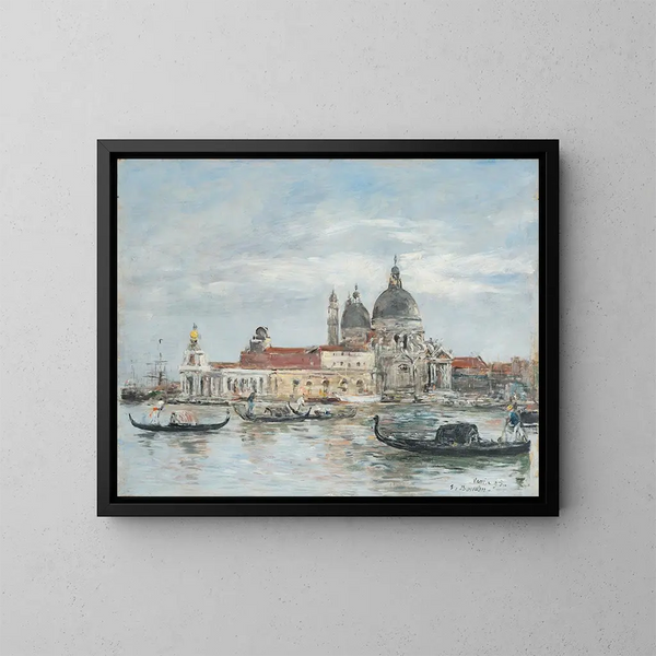 Venise, la Salute, la Douane - Eugène Boudin — cuadro enmarcado en la pared
