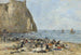 Lavanderas en la Playa de Étretat - Eugène Boudin — vista de la obra