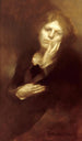 Fantine abandonada - Eugène Carrière — vista de la obra