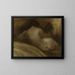 de mujer desnuda de espaldas, figura de esquina - Eugène Carrière — cuadro enmarcado en la pared