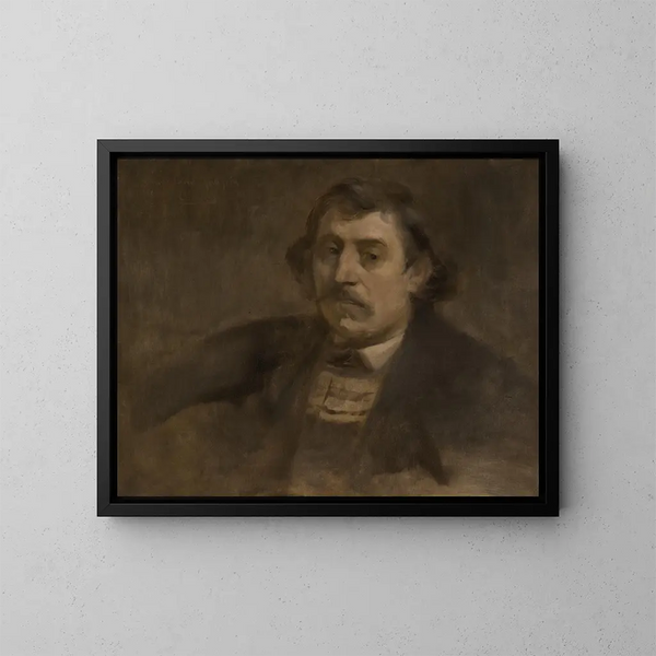 Portrait painting of Paul Gauguin - Eugène Carrière — framed artwork on a wall
