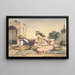 Una pareja marroquí en su terraza - Eugène Delacroix — cuadro enmarcado en la pared