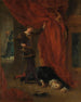 Hamlet before Polonius's body - Eugène Delacroix — artwork view