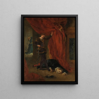 Eugne Delacroix - Hamlet devant le corps de Polonius.webp
