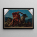 Hercules killing the centaur Nessus - Eugène Delacroix — framed artwork on a wall