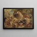La caza del león - Eugène Delacroix — cuadro enmarcado en la pared