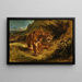 Tigre a la espera - Eugène Delacroix — cuadro enmarcado en la pared