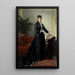 Young woman in long black dress - Eugène Faure — framed artwork on a wall