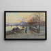 en el muelle - Eugène Galien-Laloue — cuadro enmarcado en la pared