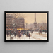 Figuras en la nieve, plaza de la Concorde, París - Eugène Galien-Laloue — cuadro enmarcado en la pared