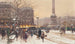 Figuras en la nieve, plaza de la Concorde, París - Eugène Galien-Laloue — vista de la obra