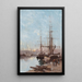 Escena de puerto - Eugène Galien-Laloue — cuadro enmarcado en la pared