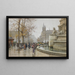 La fuente del Palmier, plaza del Châtelet - Eugène Galien-Laloue — cuadro enmarcado en la pared