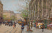 Mercado de flores, Plaza de la Madeleine - Eugène Galien-Laloue — vista de la obra