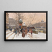 Quai de la Mégisserie bajo la nieve - Eugène Galien-Laloue — cuadro enmarcado en la pared