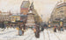 La plaza de Clichy bajo la nieve, París - Eugène Galien-Laloue — vista de la obra