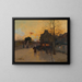 Pueblo una tarde de otoño - Eugène Galien-Laloue — cuadro enmarcado en la pared