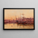 Voiliers quai en Normandie - Eugène Galien-Laloue — framed artwork on a wall
